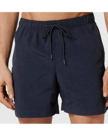 Pantaloni scurti de baie cu talie ajustabila, Bleumarin