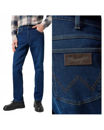 Blugi Barbati,  Greensboro, Straight Fit, Talie Medie, Fermoar, Lungi, 5 Buzunare, Bumbac, W38 L30, Albastru, Albastru