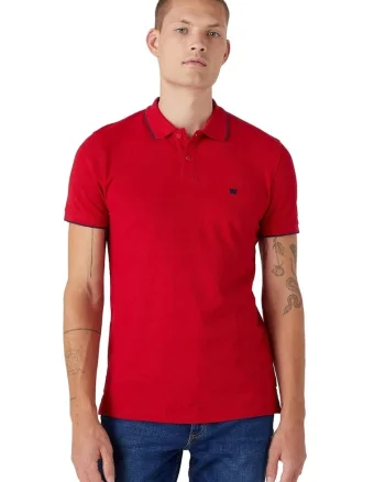 Tricou polo,  Bumbac, Rosu, Rosu