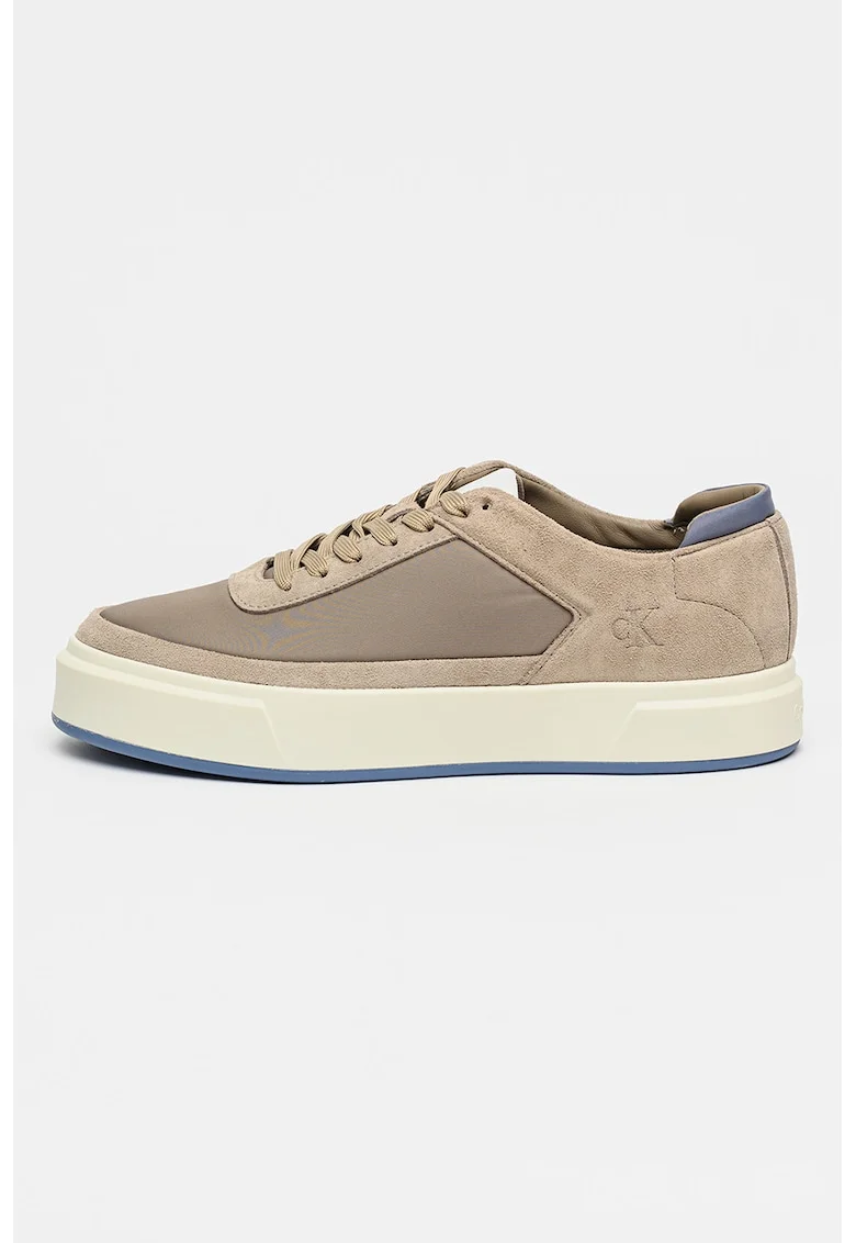 Pantofi sport low-cut din piele intoarsa Basket Cupsole, Maro camel