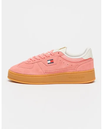 Pantofi sport din piele intoarsa cu talpa flatform, Roz aprins