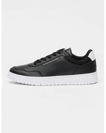 Pantofi sport cu segmente din piele, Negru