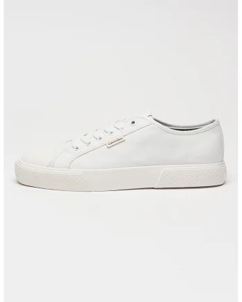 Tenisi low-cut din panza Vulc, Alb optic