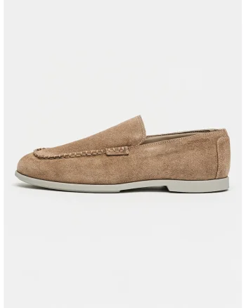 Pantofi loafer din piele intoarsa Low Prof, Maro camel