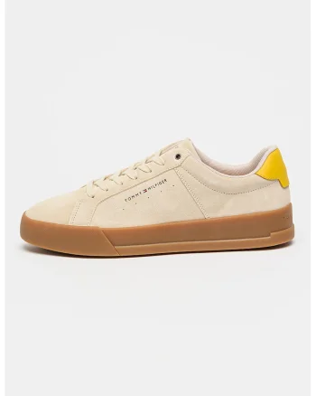 Pantofi sport Court din piele intoarsa, Bej inchis