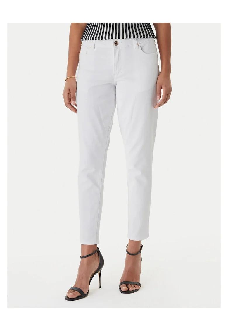 Blugi  pentru femei, slim fit, albi, Alb