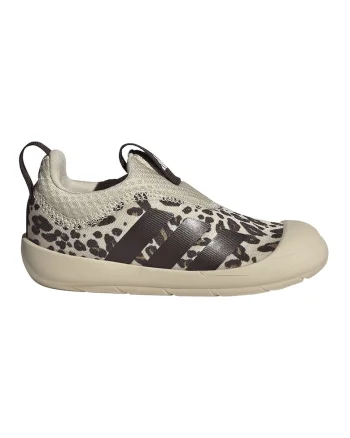 Pantofi sport Monofit cu animal print, Maro inchis/Crem