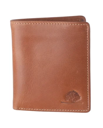 Portofel barbati piele naturala coniac 9.5 x 10.5 x 3.0 cm, TORNADO,  Coniac