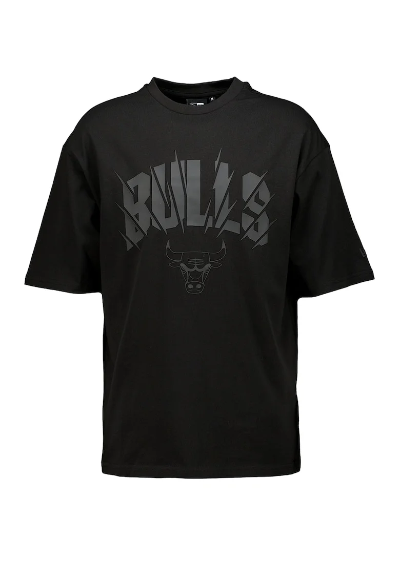 Tricou supradimensionat Chicago Bulls NBA, Negru/Gri carbune