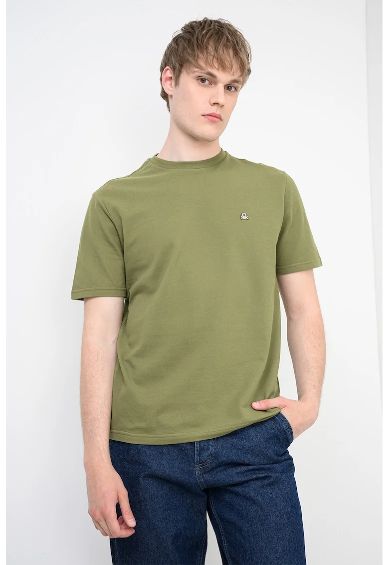 Tricou din bumbac organic, Kaki inchis