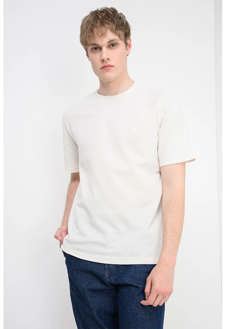 Tricou din bumbac organic, Alb fildes
