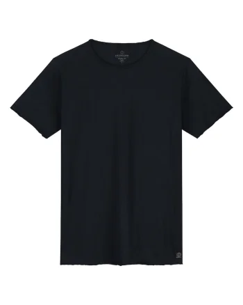 Tricou uni cu decolteu rotund, Negru