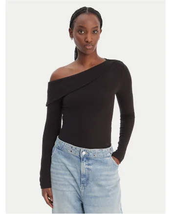 Bluza dama,  slim fit, negru, viscoza, Negru