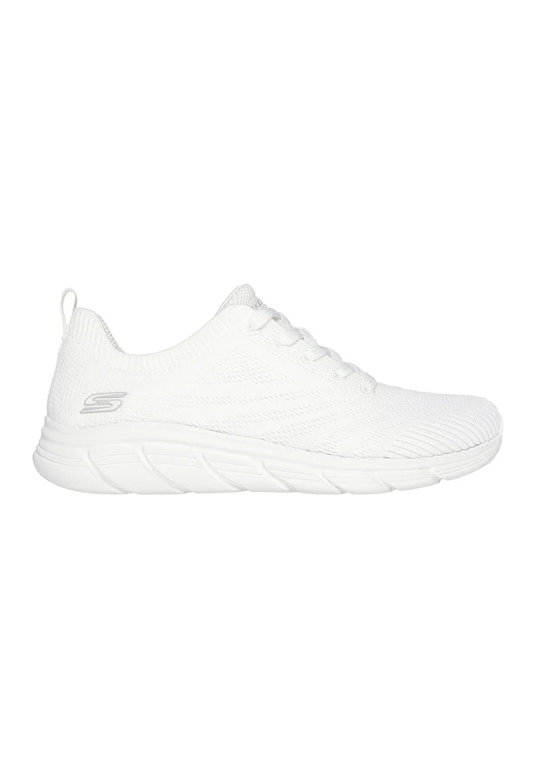 Pantofi sport cu aspect tricotat BOBS Graceful, Alb