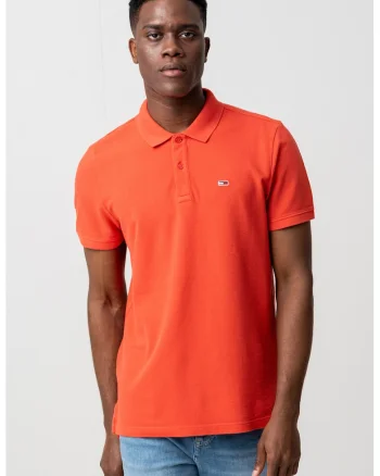 Tricou polo slim fit, Portocaliu mandarina