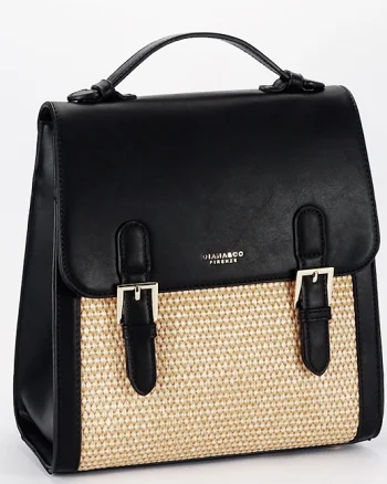 Rucsac negru cu model impletit DHJ727-3 18