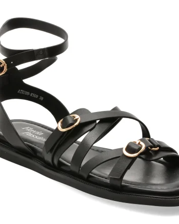 Sandale FLAVIA PASSINI negre, ATH205, din piele naturala