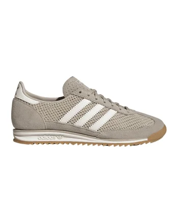 Pantofi sport cu garnituri din piele intoarsa SL72, Alb/Gri deschis