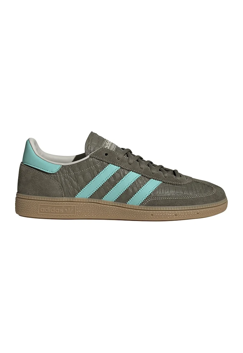 Pantofi sport Spezial din piele pentru handbal, Verde masliniu/Mint