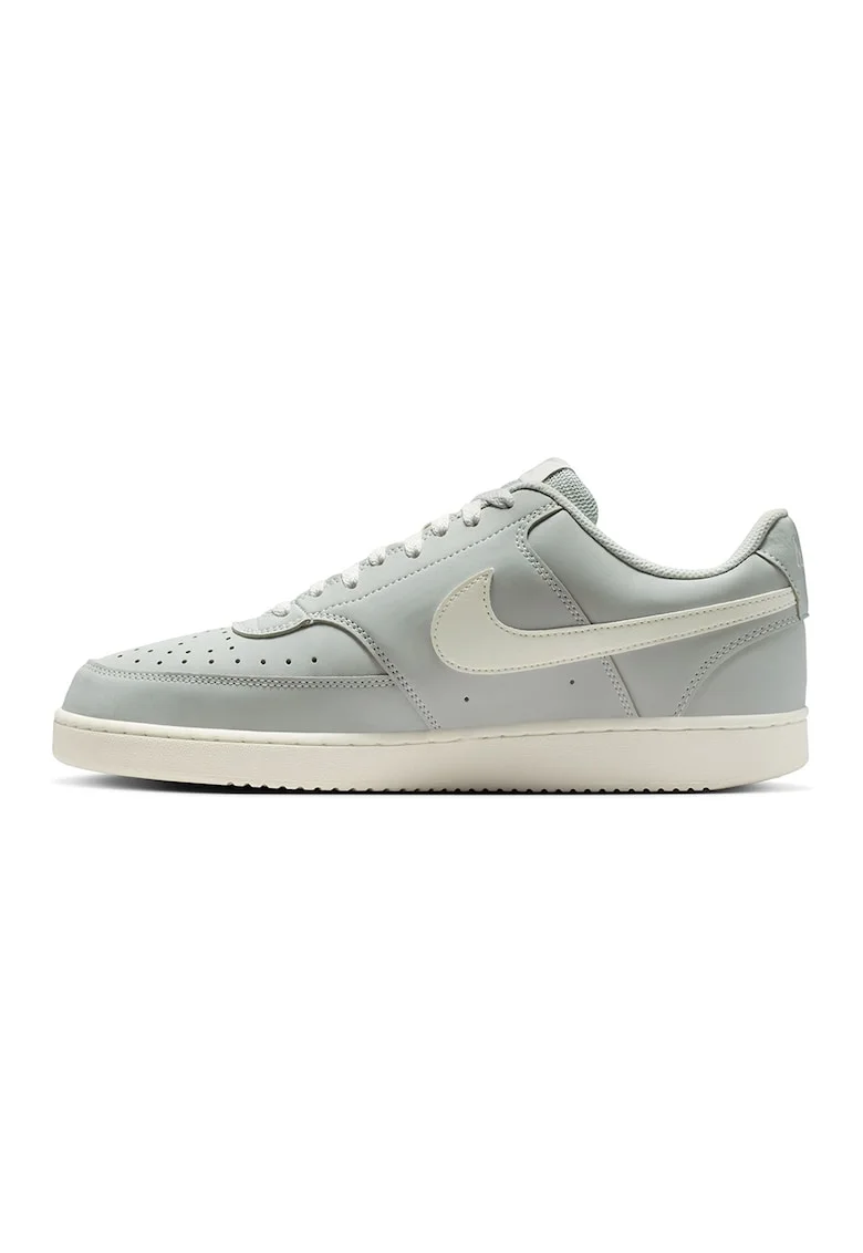 Pantofi sport Court Vision LO V2 din piele ecologica, Alb/Gri marmorat