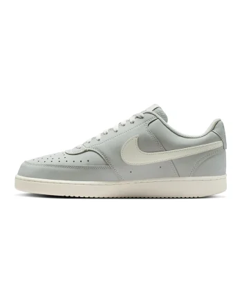 Pantofi sport Court Vision LO V2 din piele ecologica, Alb/Gri marmorat