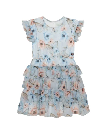 Rochie fete  poliester fermoar, Albastru