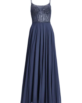 Rochie de seara,  bleumarin, poliester, fermoar