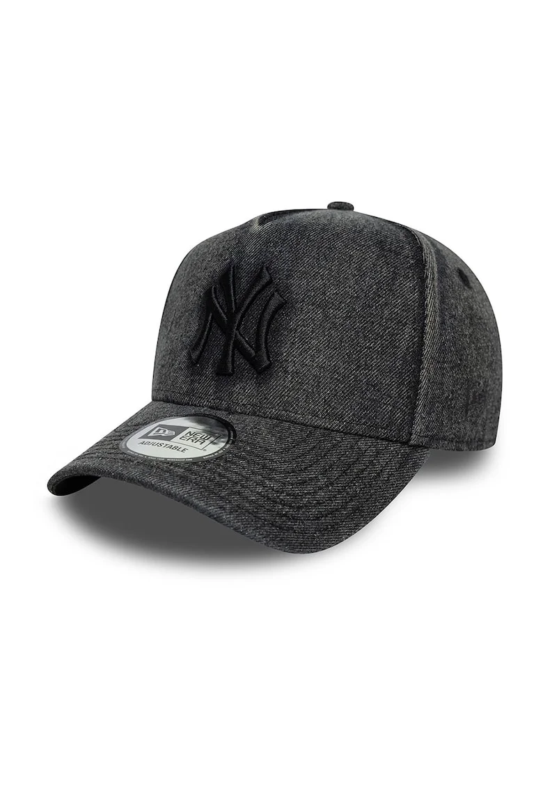 Sapca din denim cu capsa pe partea din spate 9Forty NY Yankees, Negru stins