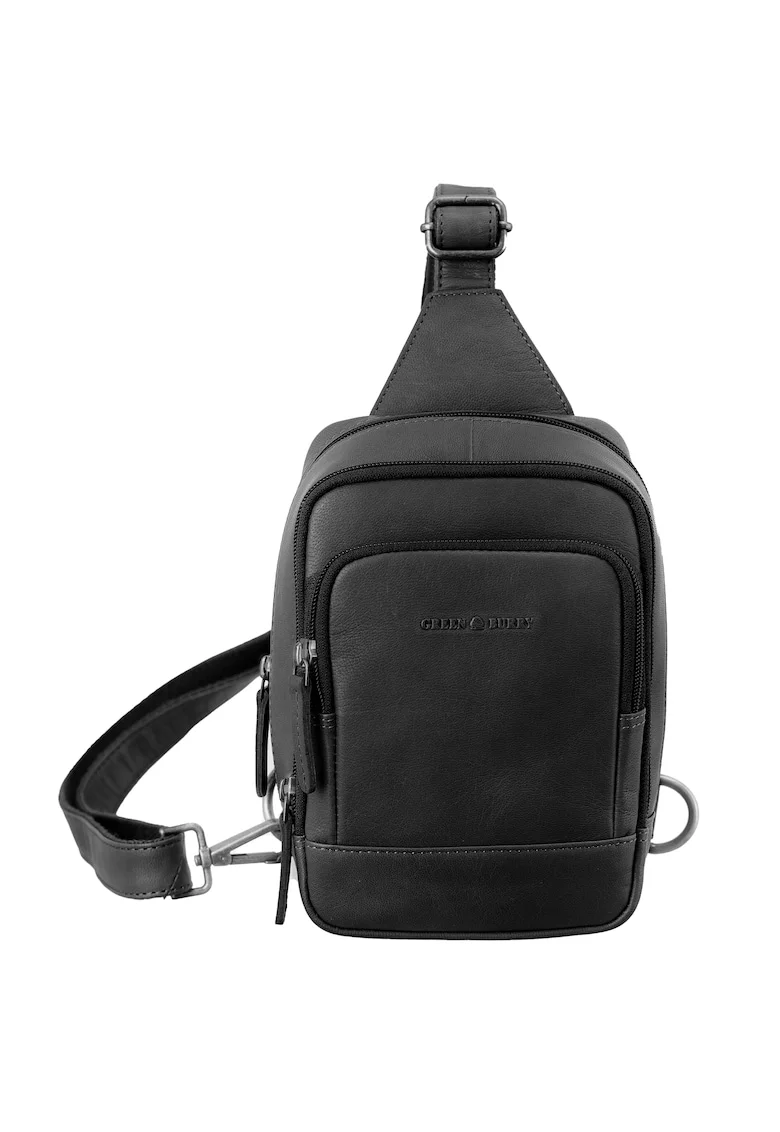 Geanta umar unisex piele naturala negru 17 x 23 cm, Fiorentina,  Negru