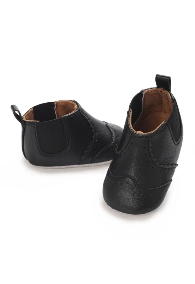 Ghete tip Chelsea, negre, pentru bebelusi, Negru