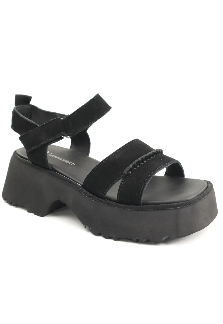 Sandale dama piele naturala D113 OWS003 1BLACK, Negru