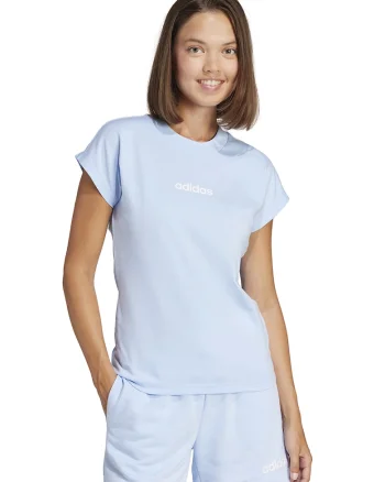 Tricou de bumbac cu decolteu rotund Essentials, Alb/Albastru glaciar