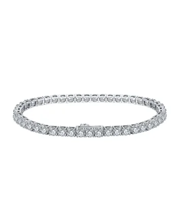 Bratara Tennis Argint 925, pentru femei,, Alb cristal