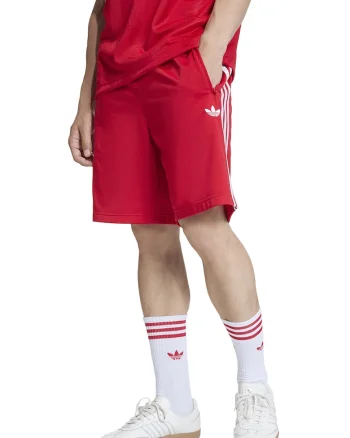 Pantaloni scurti cu logo si buzunare laterale Sprinter, Rosu/Alb