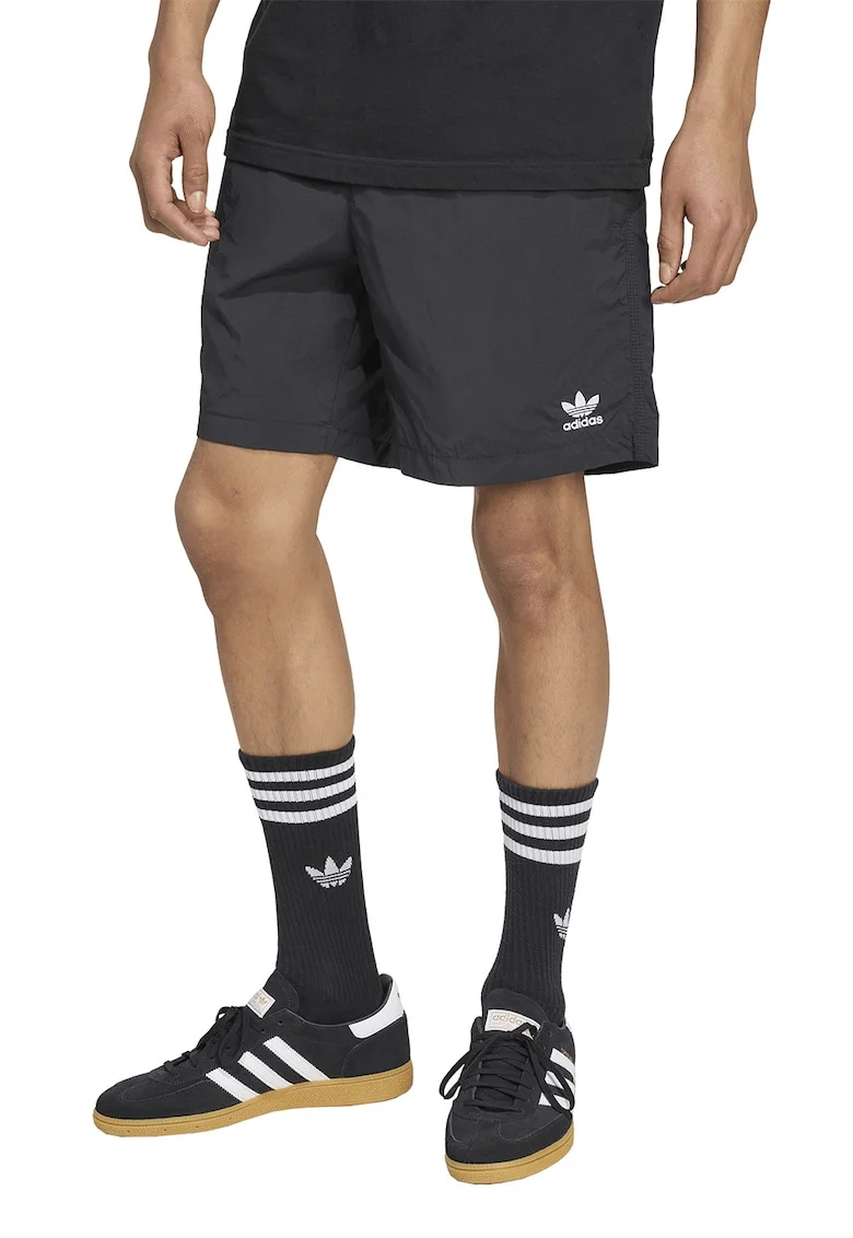 Pantaloni scurti cu buzunare laterale Trefoil Essentials, Negru stins