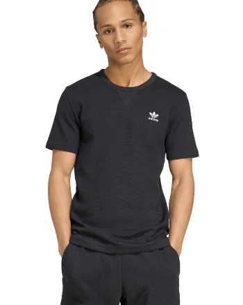 Tricou texturat cu logo brodat, Alb/Negru
