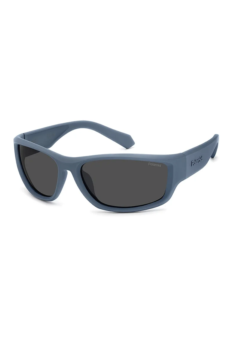 Ochelari de soare wrap cu lentile polarizate, Albastru inchis