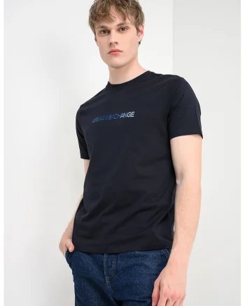 Tricou de bumbac cu logo brodat, Albastru ultramarin