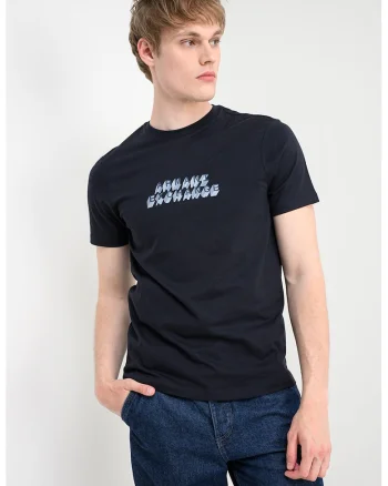 Tricou de bumbac cu imprimeu logo, Albastru ultramarin/Albastru prafuit