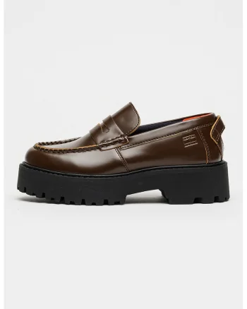 Pantofi loafer de piele Archive'01, Maro
