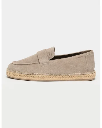 Pantofi loafer de piele intoarsa, Maro taupe