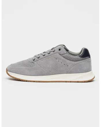 Pantofi sport din piele intoarsa cu detalii perforate Newport, Gri cenusiu