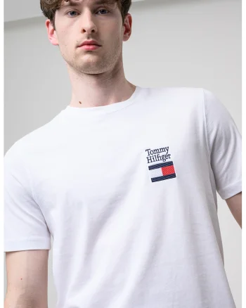 Tricou regular fit cu logo, Alb/Albastru ultramarin