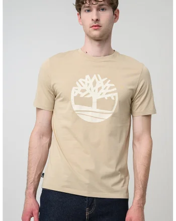 Tricou de bumbac Northwood Tree, Bej