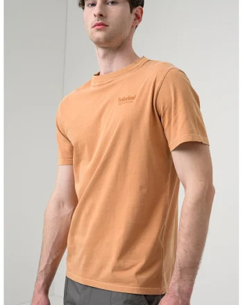 Tricou din bumbac cu imprimeu logo, Caramel