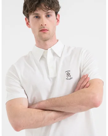 Tricou polo din bumbac, Alb
