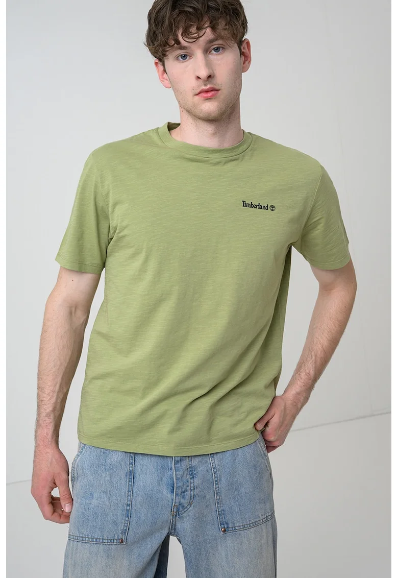 Tricou cu imprimeu grafic foto pe partea din spate, Verde deschis
