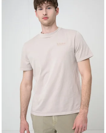 Tricou din bumbac cu imprimeu logo, Maro nisip