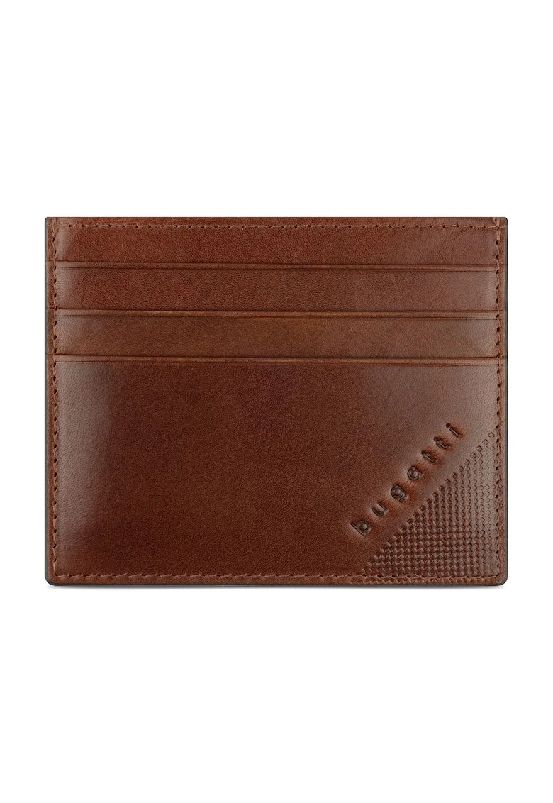 Port carduri smart RFID, piele naturala,  Nobile 49125007, Maro cognac