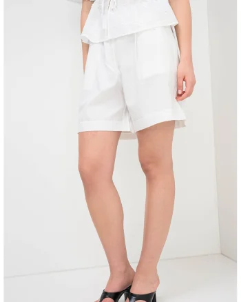Pantaloni scurti din bumbac organic si in Selma, Alb